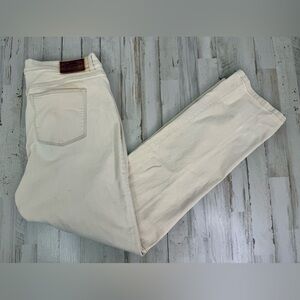 Lauren by Ralph Lauren Classic Straight Jeans Women's 16W Cream Stretch